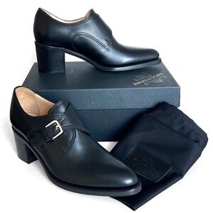NWB The Office Of Angela Scott Miss Brooke Monk Strap Shoe 39 Black